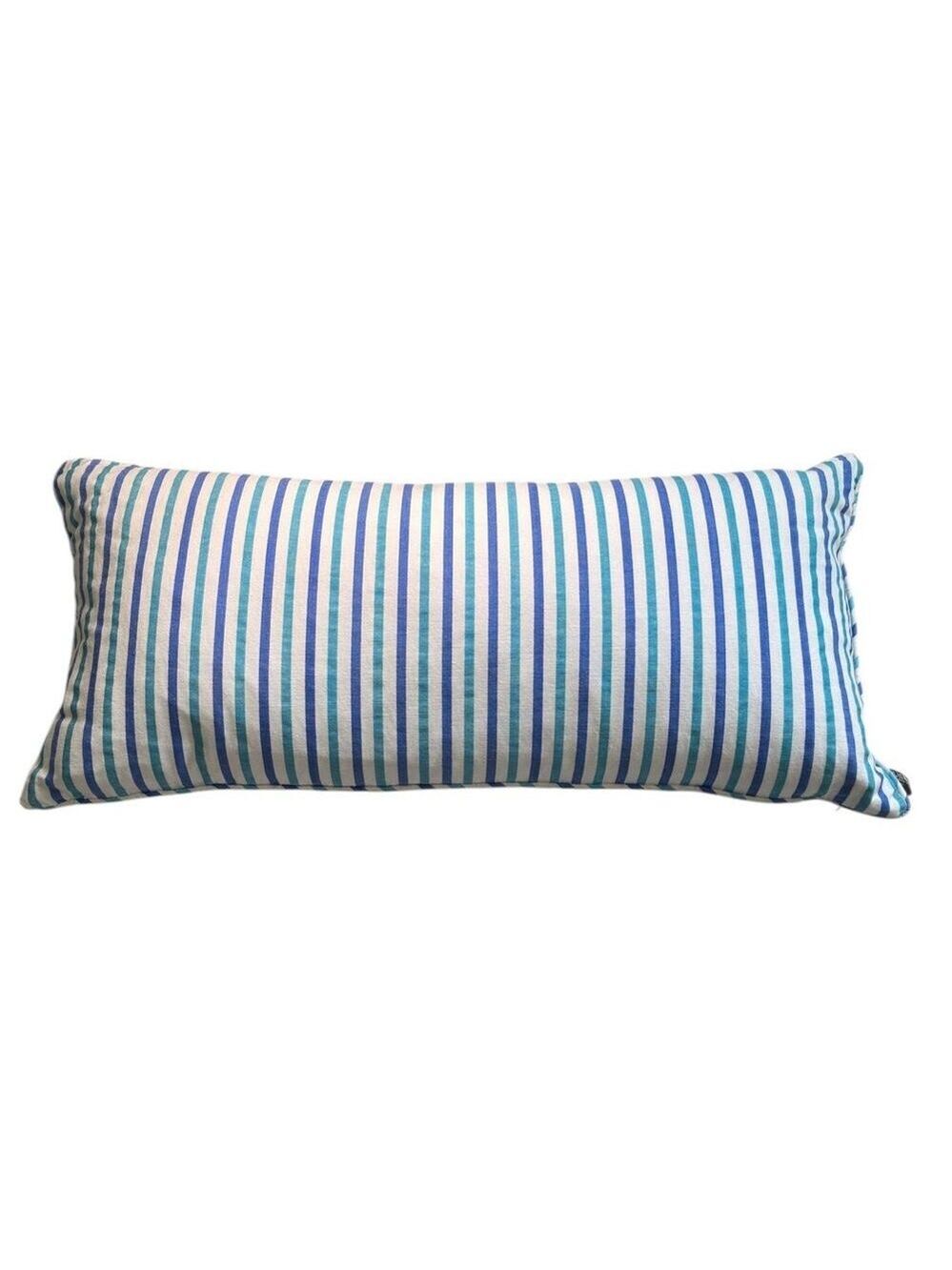 Lauren Ralph Lauren Blue Striped Lumbar Pillow Down Feather Insert
